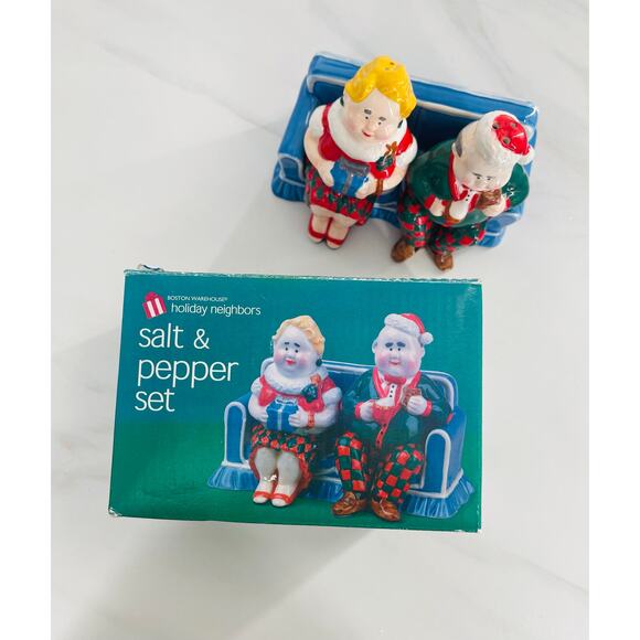 Christmas Salt & Pepper Set by Boston Warehouse Holiday Neighbors - Picture 7 of 9